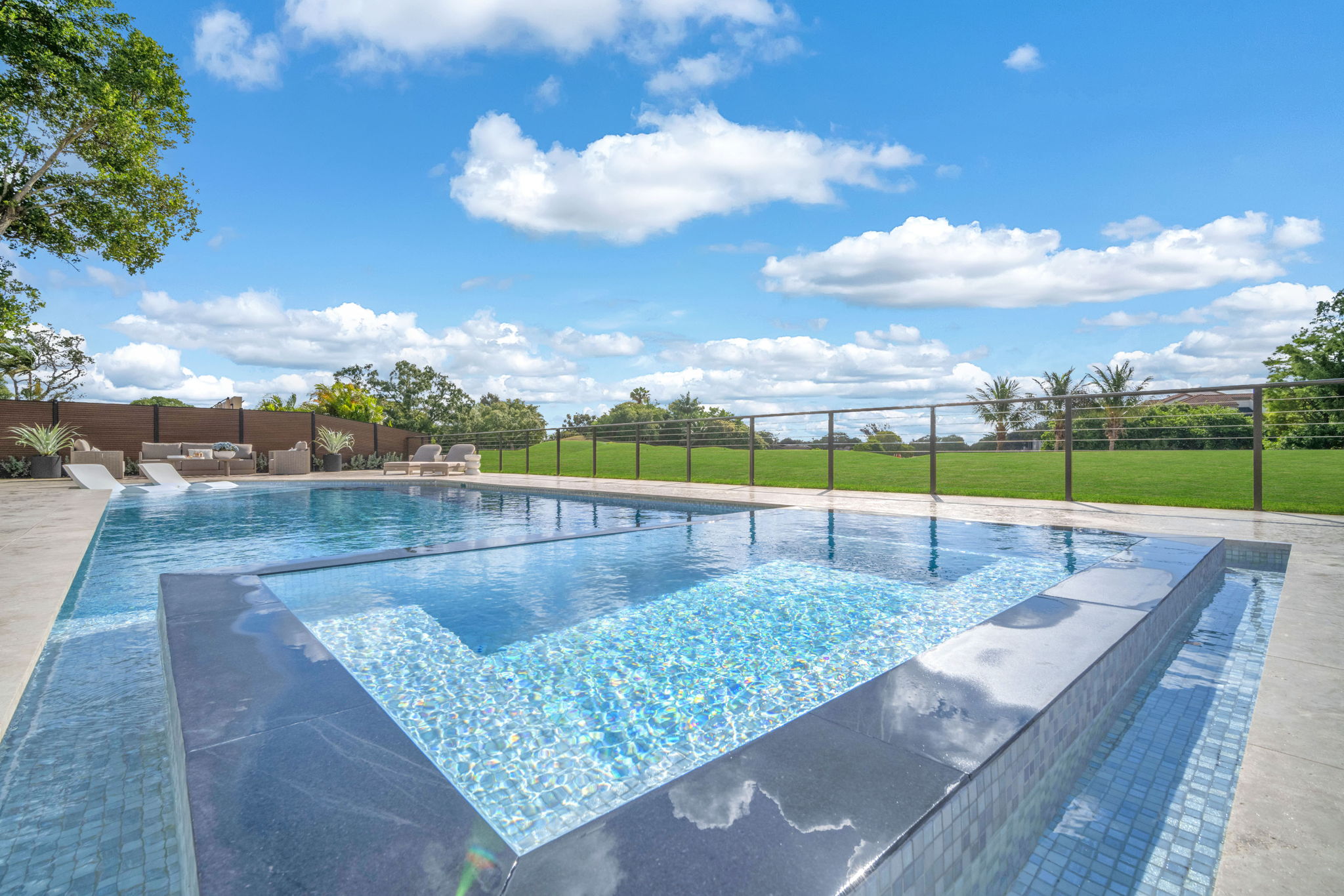 Pool sitting area